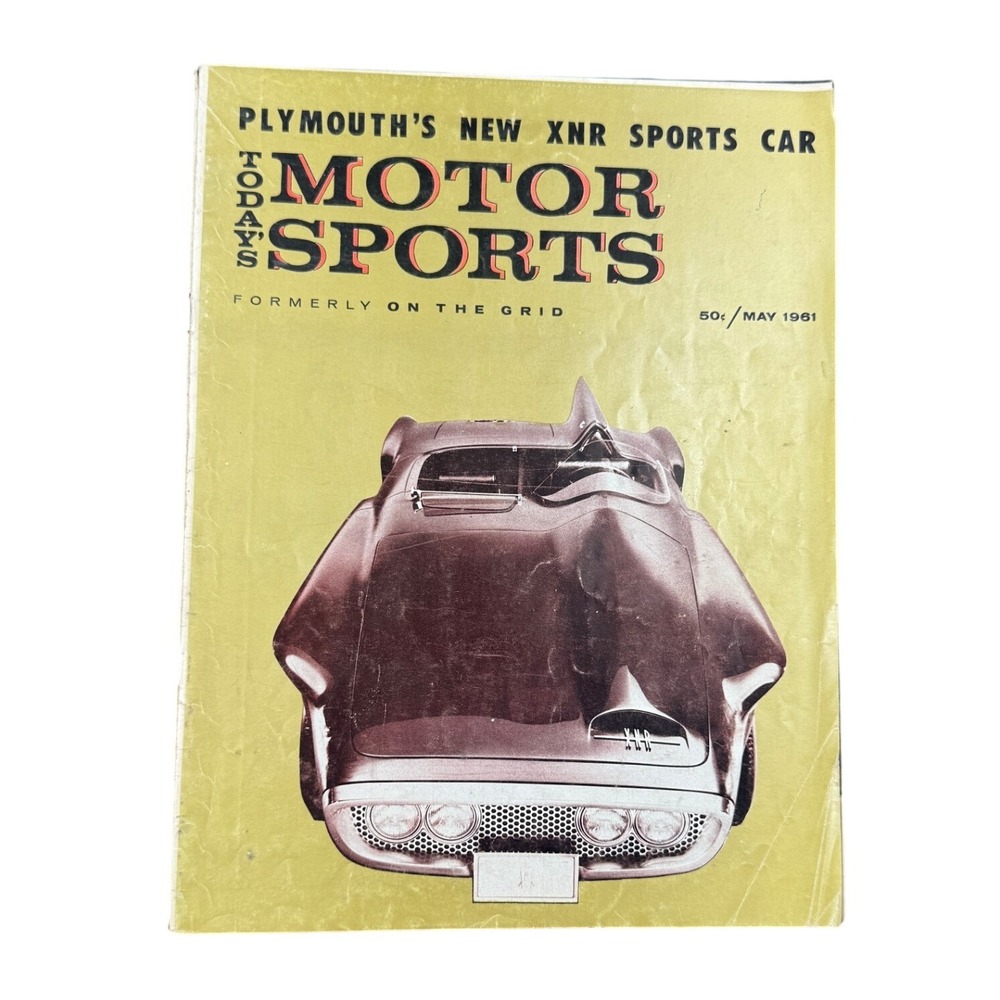 Vintage May 1961 Todays‎ Motor Sports Magazine Plymouth XNR Art Arfons Racing